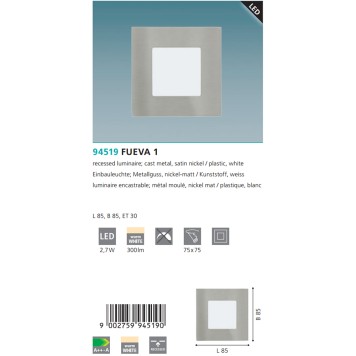 Светильник точечный Eglo Fueva 1 94519-2