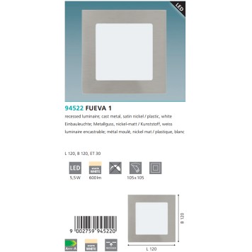 Светильник точечный Eglo Fueva 1 94522-2