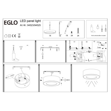 Светильник настенно-потолочный Eglo Fueva 1 94523-3