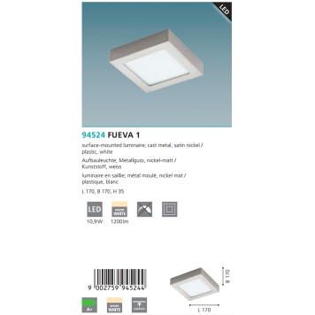 Светильник настенно-потолочный Eglo Fueva 1 94524-2