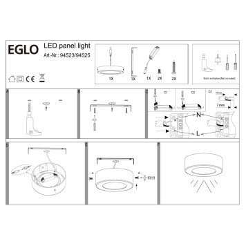 Светильник настенно-потолочный Eglo Fueva 1 94525-3
