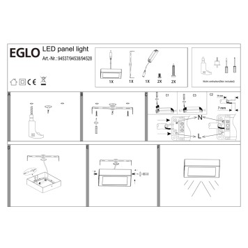 Светильник настенно-потолочный Eglo Fueva 1 94528-3