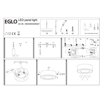 Светильник настенно-потолочный Eglo Fueva 1 94535-3