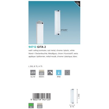 Светильник настенно-потолочный Eglo Gita 2 94712-2