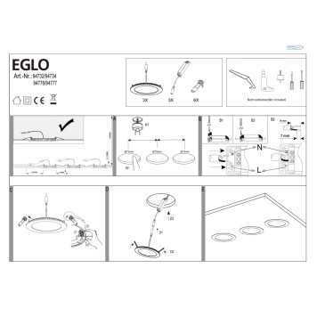 Светильник точечный Eglo Fueva 1 94732-3