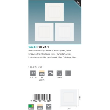 Светильник точечный Eglo Fueva 1 94733-2