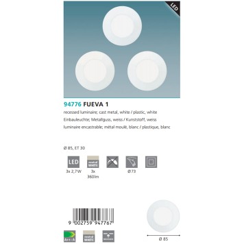 Светильник точечный Eglo Fueva 1 94776-1