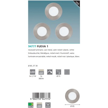 Светильник точечный Eglo Fueva 1 94777-1