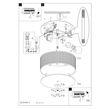 Светильник потолочный Eglo Pasteri 94918-3