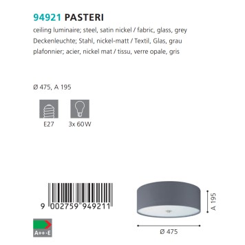 Светильник потолочный Eglo Pasteri 94921-2
