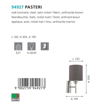 Бра Eglo Pasteri 94927-2