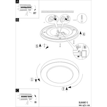 Светильник настенно-потолочный Eglo Led Capri 94967-3