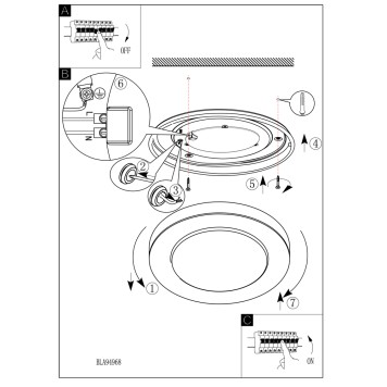 Светильник настенно-потолочный Eglo Led Capri 94968-4