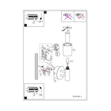 Бра Eglo Palermo 1 94993-2