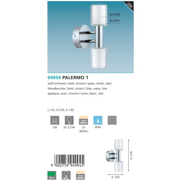Бра Eglo Palermo 1 94994-1