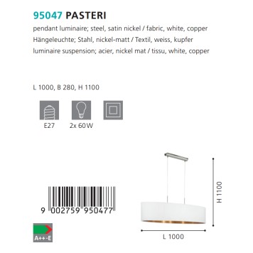 Люстра Eglo Pasteri 95047-2