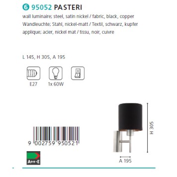 Бра Eglo Pasteri 95052-2