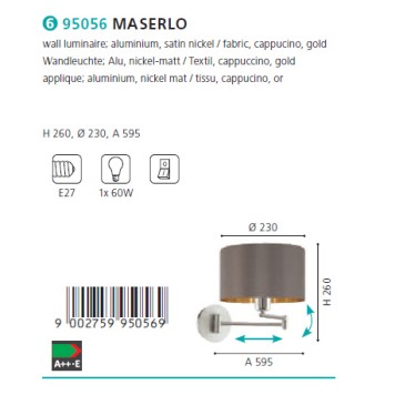 Бра Eglo Maserlo 95056-1