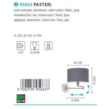 Бра Eglo Pasteri 95063-1