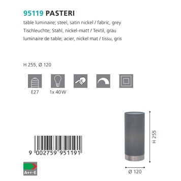 Лампа настольная Eglo Pasteri 95119-2