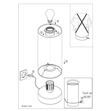 Лампа настольная Eglo Pasteri 95122-3