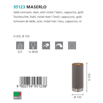 Лампа настольная Eglo Maserlo 95123-2