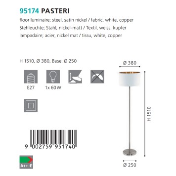 Торшер Eglo Pasteri 95174-3