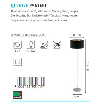 Торшер Eglo Pasteri 95175-2
