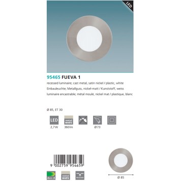 Светильник точечный Eglo Fueva 1 95465-2
