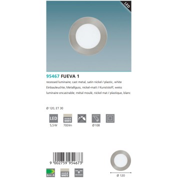 Светильник точечный Eglo Fueva 1 95467-2