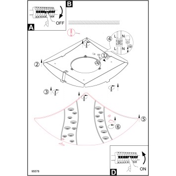 Светильник настенно-потолочный Eglo Nerini 95578-4