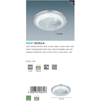Светильник настенно-потолочный Eglo Acolla 95641-2