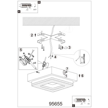 Светильник настенно-потолочный Eglo Fradelo 95655-3