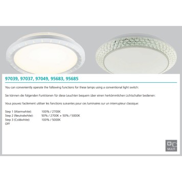 Светильник настенно-потолочный Eglo Palermo 3 95685-3