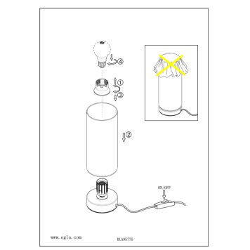 Лампа настольная Eglo Damasco 1 95776-3