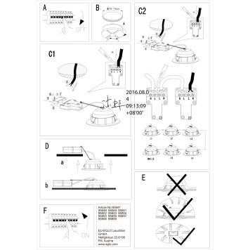Светильник точечный Eglo Pineda 95848-3
