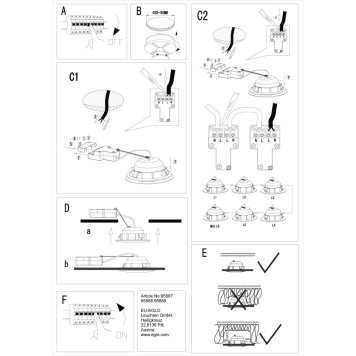 Светильник точечный Eglo Pineda 95874-3