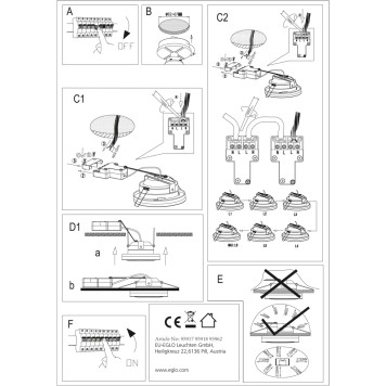 Светильник точечный Eglo Pineda 1 95917-3