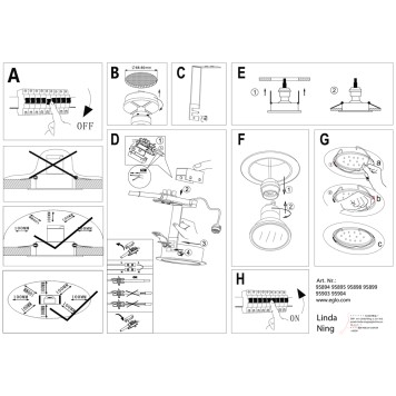Светильник точечный Eglo Pineda 1 95921-3