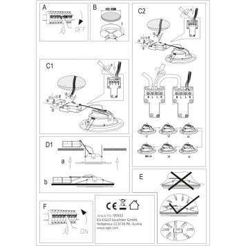 Светильник точечный Eglo Pineda 1 95932-3