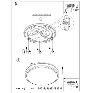 Светильник настенно-потолочный Eglo Competa 1 96033-3
