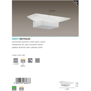 Бра Eglo Metrass 96037-2