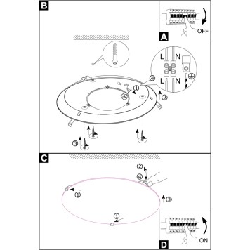 Светильник настенно-потолочный Eglo Margitta 1 96091-3