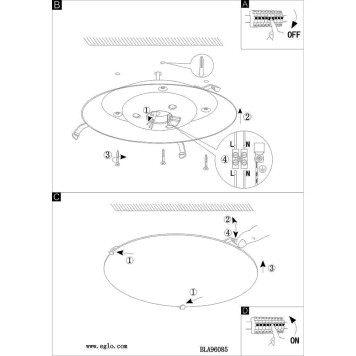 Светильник настенно-потолочный Eglo Margitta 1 96115-3
