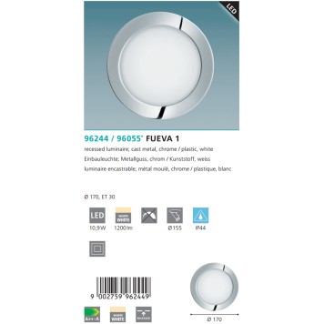 Светильник точечный Eglo Fueva 1 96244-2