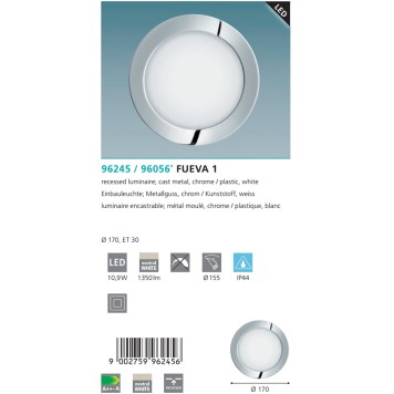 Светильник точечный Eglo Fueva 1 96245-2