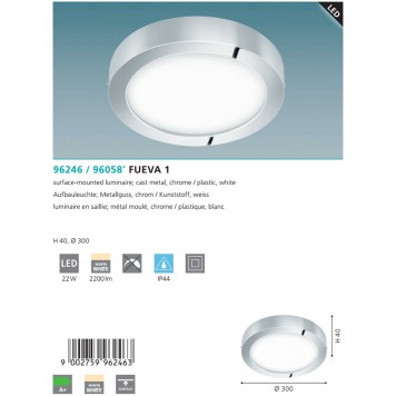 Светильник настенно-потолочный Eglo Fueva 1 96246-2