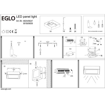 Светильник настенно-потолочный Eglo Fueva 1 96254-3