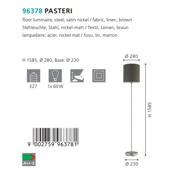 Торшер Eglo Pasteri 96378-1