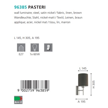Бра Eglo Pasteri 96385-1